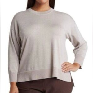 Tahari Women's Metallic Crew Neck Sweater